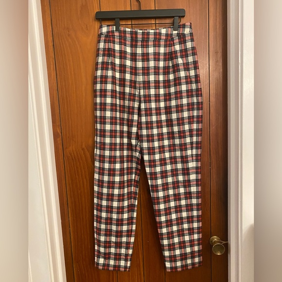 NWT Hunter Bell Melina Plaid Wool Pants 8 - Picture 9 of 12